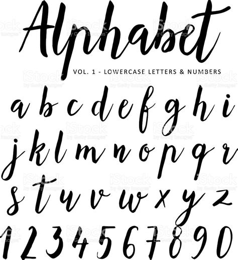 Lettre Script Alphabet