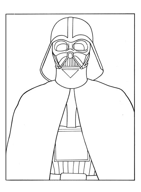 Star Wars Stencil Darth Vader Drawing Coloring Pages