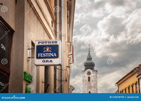 Festina Logo On A Sign In Front Of Their Main Retailer In Pecs Festina