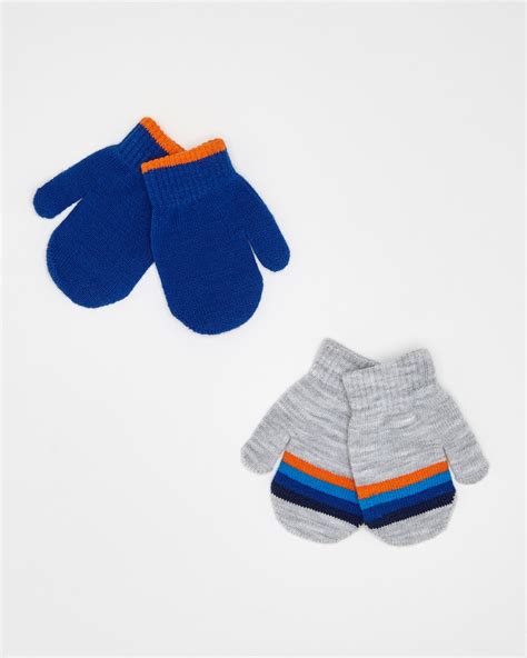 Dunnes Stores Orange Baby Boys Mittens Pack Of 2