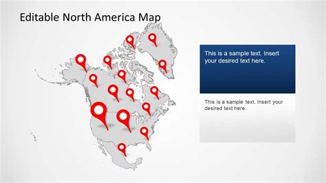 North America Map Template For Powerpoint Slidemodel