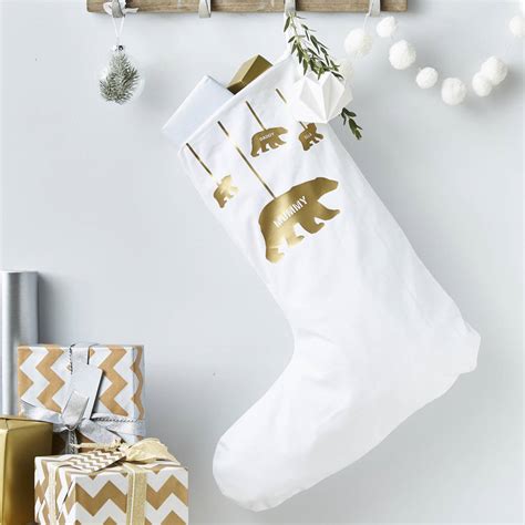 Personalised Polar Bear Christmas Stocking By Sophia Victoria Joy