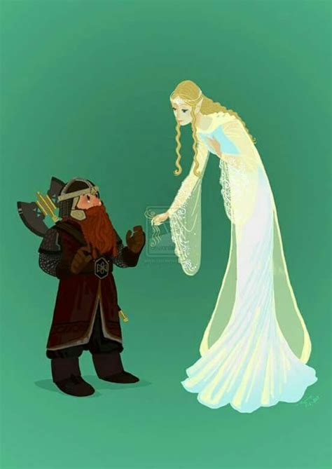 Galadriel And Gimli Legolas Thorin Aragorn Thranduil Gandalf Gimli
