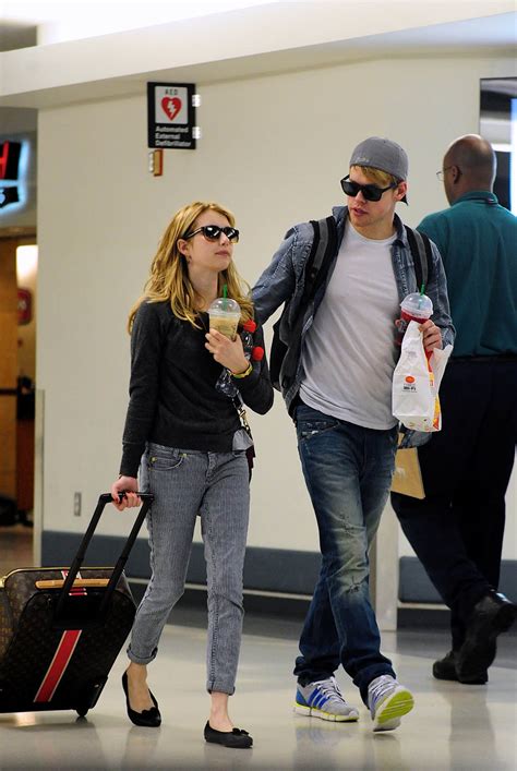 Emma Roberts And Boyfriend Chord Overstreet Depart Lax Jul Chord Overstreet Photo