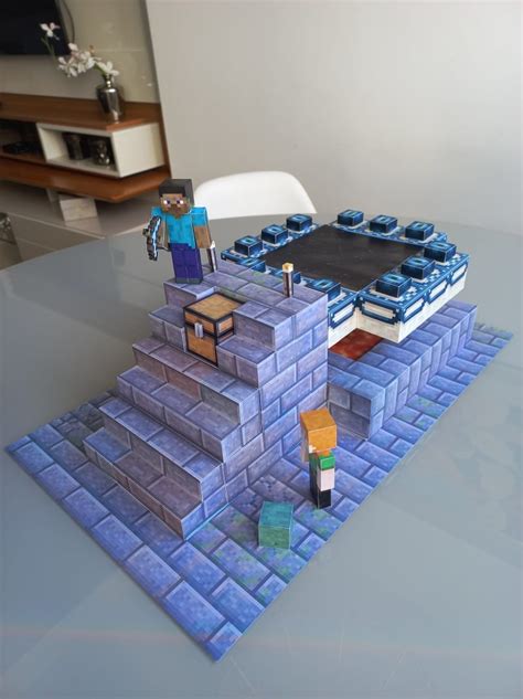 Pixel Papercraft End Portal Diorama Full Scale