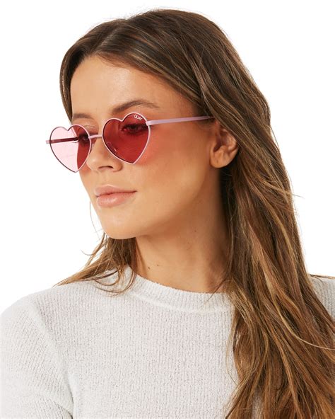quay eyewear women s heartbreaker sunglasses stainless steel glass pink ebay