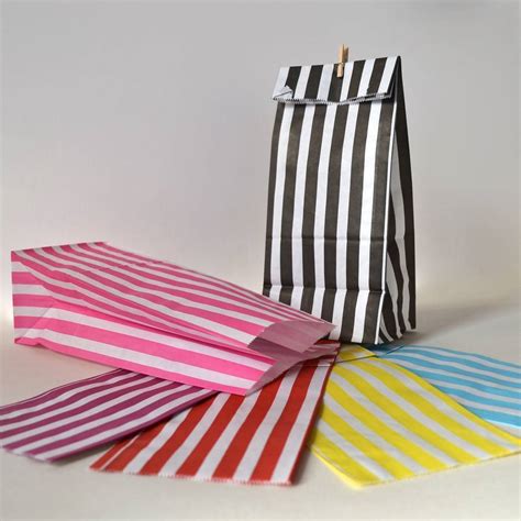 Striped Paper Party Bags By Clouds And Currents