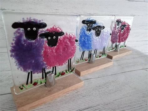 Sheep Fused Glass Suncatcher Etsy Uk