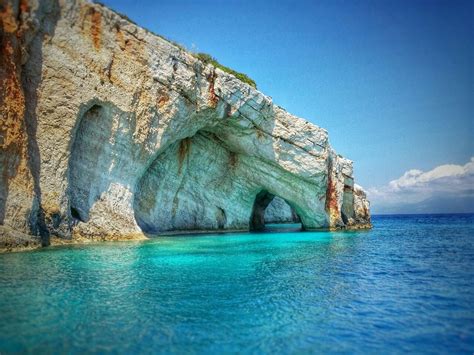 The Blue Caves On Zakynthos Island Greece This Photograph Was Taken On