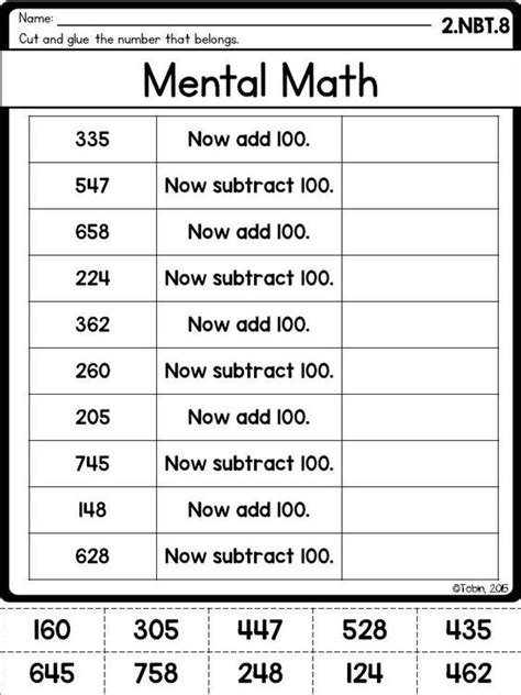 2nd Grade Math Printables Worksheets Numbers And