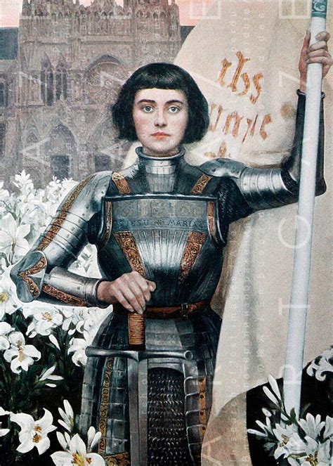 Jeanne D Arc Most Beautiful Illustration Digital Vintage Joan Of Arc