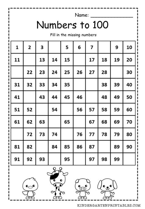 Numbers To 100 Worksheets Grade 2