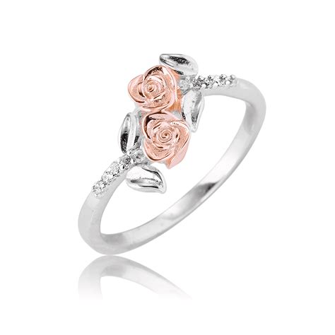 Ring Of Roses Tipped With Rose Gold