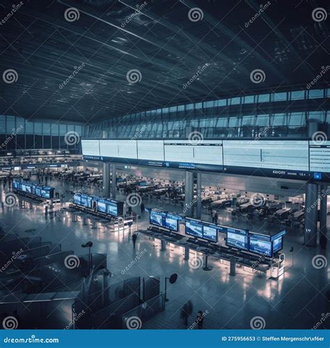 Dusk At A Busy Airport Terminal Stock Illustration Illustration Of