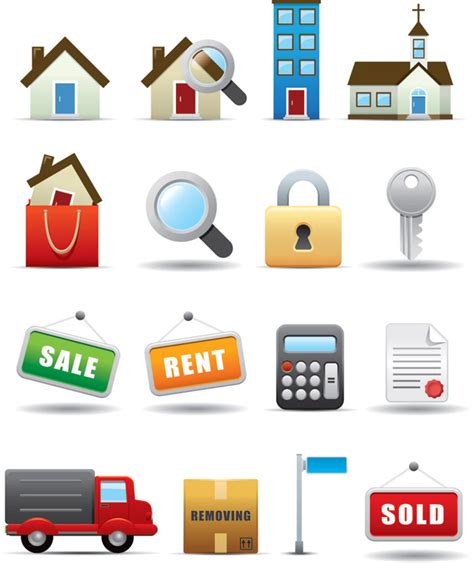 Real Estate Vector Icon Set Ai Svg Eps Vector Free Download