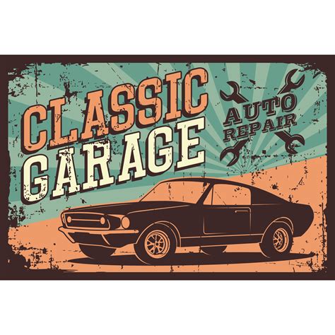 Vector Illustration With The Image Of An Old Classic Car Design Logos