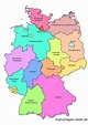Tolle Landkarte Bundesländer Deutschland kostenlos drucken