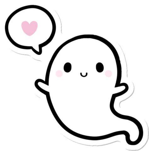 Transparent Cute Ghost Cartoon Aesthetic Thumbnails