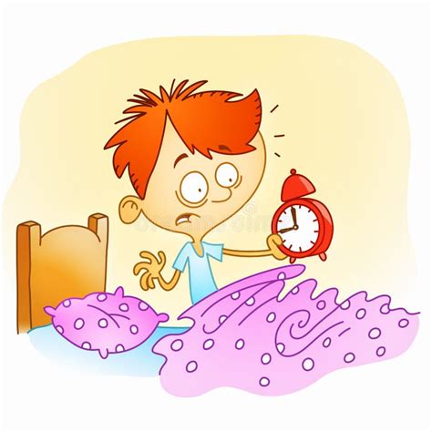 Wake Up Late Stock Vector Illustration Of Shocked Awake 36011876