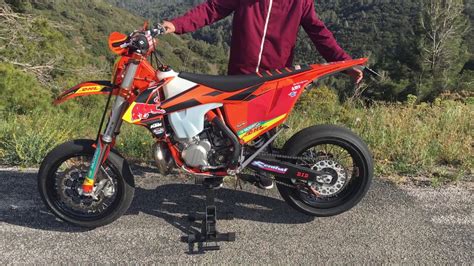It will mostly be used on the road as a supermoto, but would like to be able to do few endurolands and similar days. 2017 KTM EXC 300 Supermoto - YouTube
