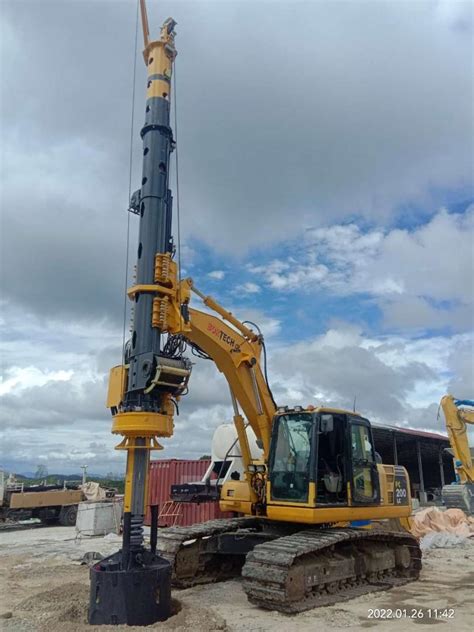 Drill Rig Attachment For Excavator Rotary Drill Rig Bored Pile