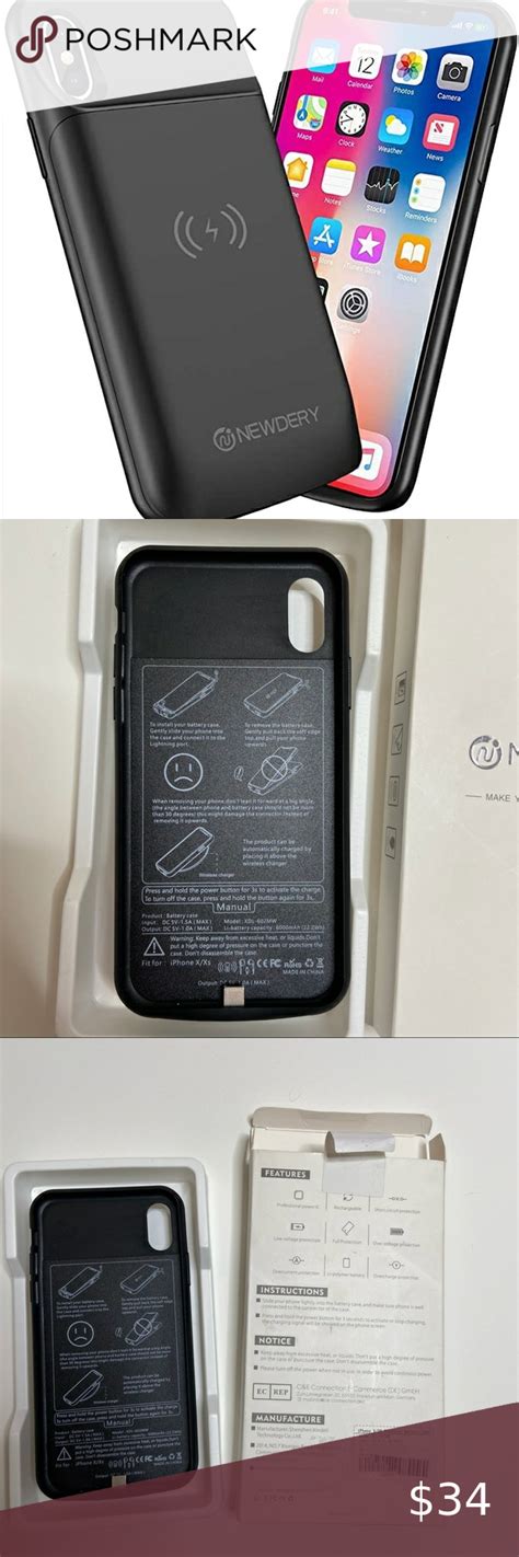 Newdery Upgraded Iphone X Xs Battery Case Qi Wireless Charging