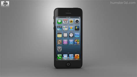360 View Of Apple Iphone 5 Black 3d Model Hum3d Store