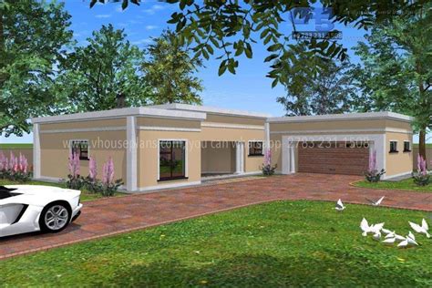 A W1907 In 2020 Beautiful House Plans Flat Roof House Bungalow