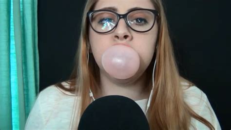 [asmr] Bubbalicious Gum Chewing And Bubble Blowing Youtube