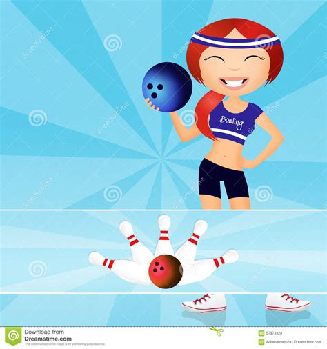 Bowling Stock De Ilustración Ilustración De Sonrisa 57973328