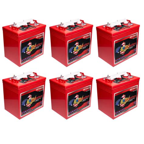 6x Us Battery Us2000 6v 216ah Gc2 Deep Cycle Batteries For Golf Carts