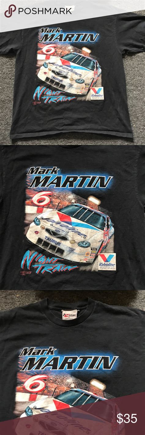 Vintage Mark Martin Night Train T Shirt 1996 Training Tshirt