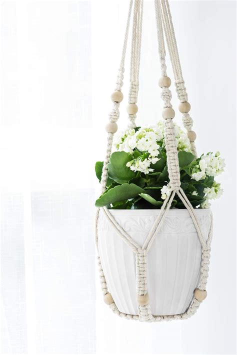 You'll receive email and feed alerts when new items arrive. Mkono Macrame Plant Hangers Indoor Hanging Planter Basket with Wood Beads Decorative Flower Pot ...