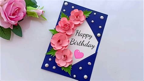 How To Make Beautiful Handmade Birthday Cards Birthday Handmade Card Cards Made Custom Designs