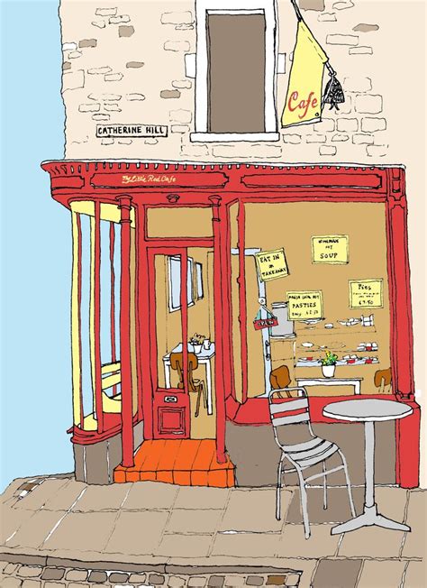 Coffee Shop Aesthetic Drawing
