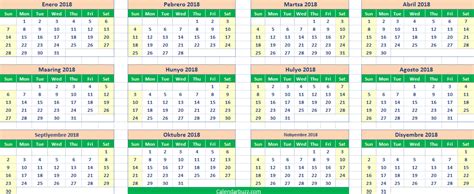 Philippines 2018 Excel Calendar Calendar Printables Excel Calendar