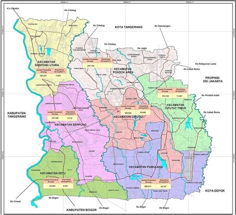 Peta Kota Tangerang Selatan Lengkap Dan Keterangannya