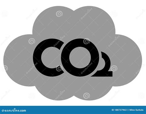 Simple Vector Illustration As An Icon Of A Cloud Of Co2 Carbon Dioxide