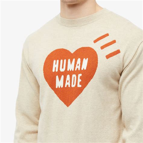 Human Made Heart Knit Beige End
