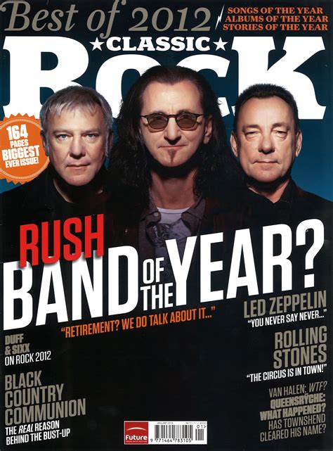 Rush Band Of The Year Classic Rock Magazine January 2013
