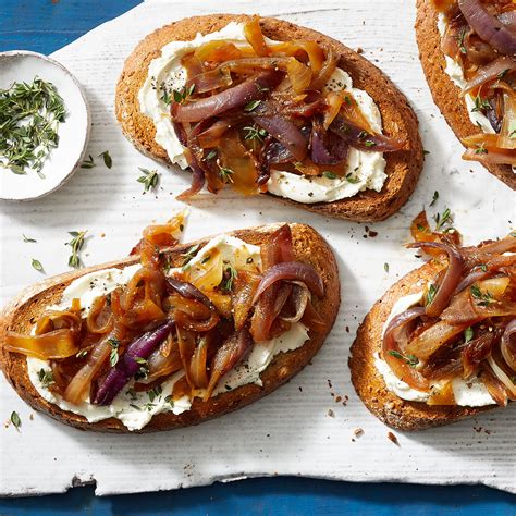 Caramelized Onion And Goat Cheese Toast Recipe Eatingwell