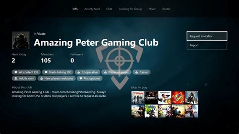 Xbox One How To Find Clubs On The Xbox Dashboard And Request An
