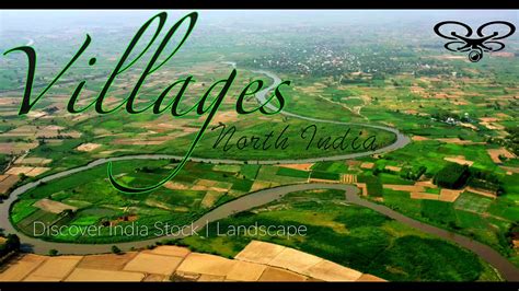 Villages Of North India Drone Stock Footage 4k Uhd Aerial View Of