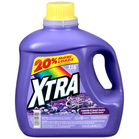 Xtra Liquid Detergent 2x Concentrated With The Softness Of Escape