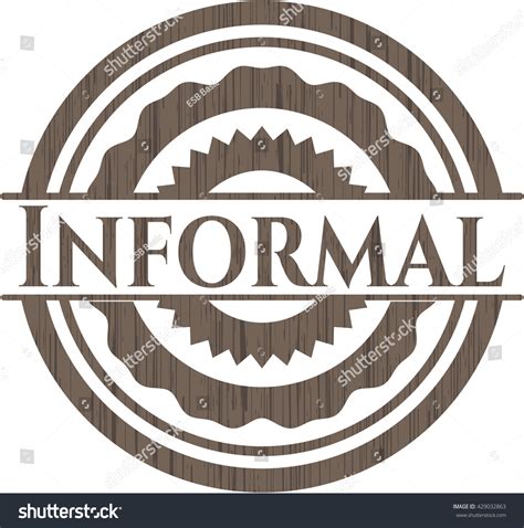 Informal Retro Wooden Emblem Stock Vector Illustration 429032863