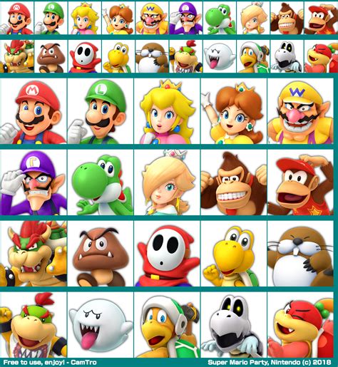 Nintendo Switch Super Mario Party Character Icons The Spriters Resource