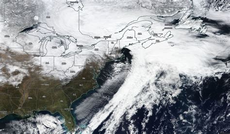 An Impressive Satellite View Of The Large Cyclone Over The Northeast Us