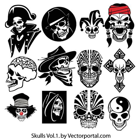 Skull Pack Royalty Free Stock Svg Vector