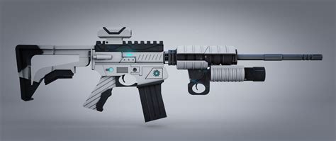 Sci Fi Weapon Rifle 3d Model Cgtrader