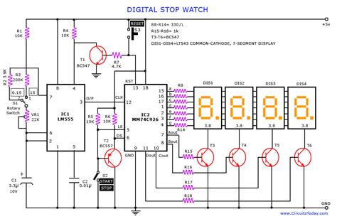 Digital Clock Diagram Circuit